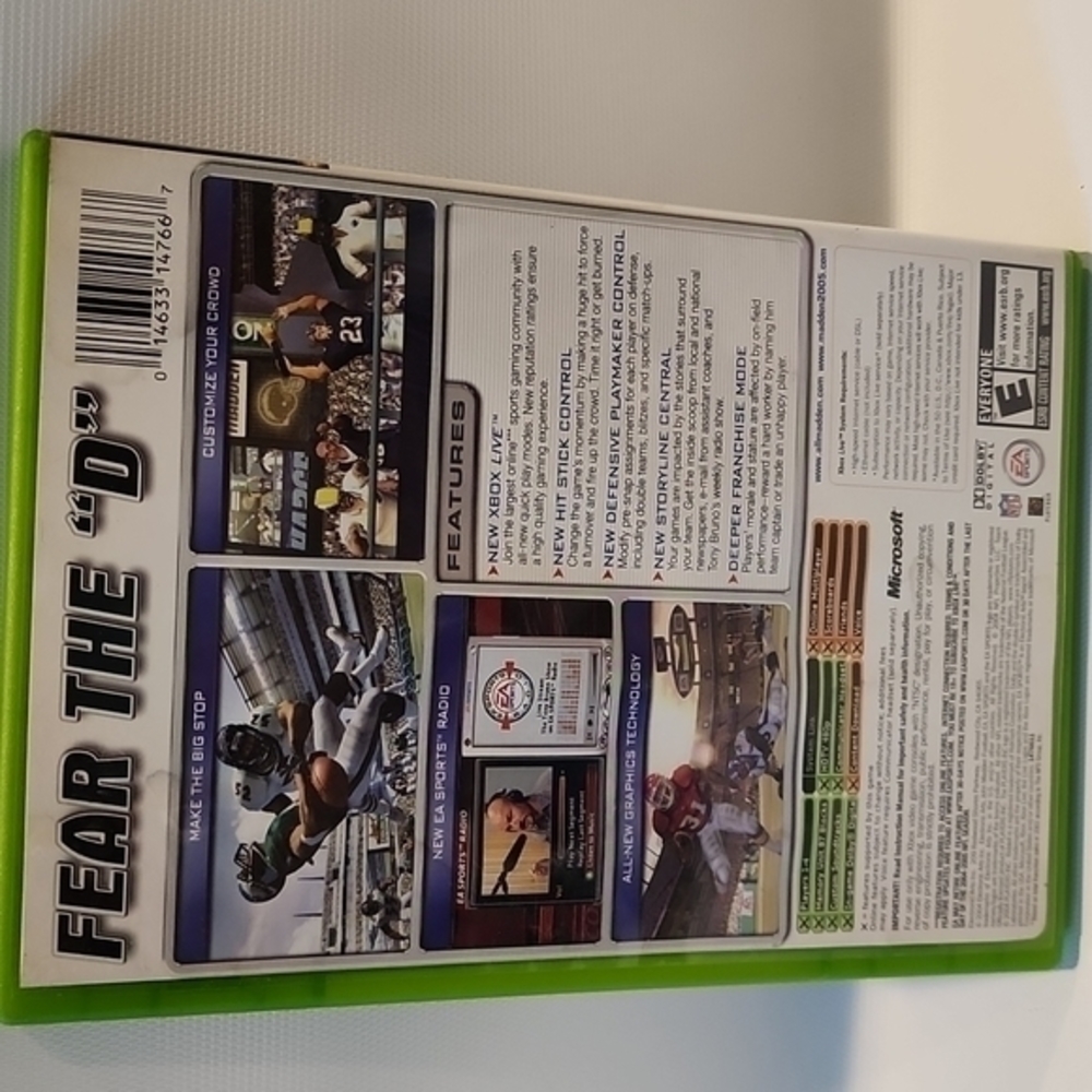 Madden NFL 2005 (Microsoft Xbox, 2004) Game With Manual - Picture 2 of 4